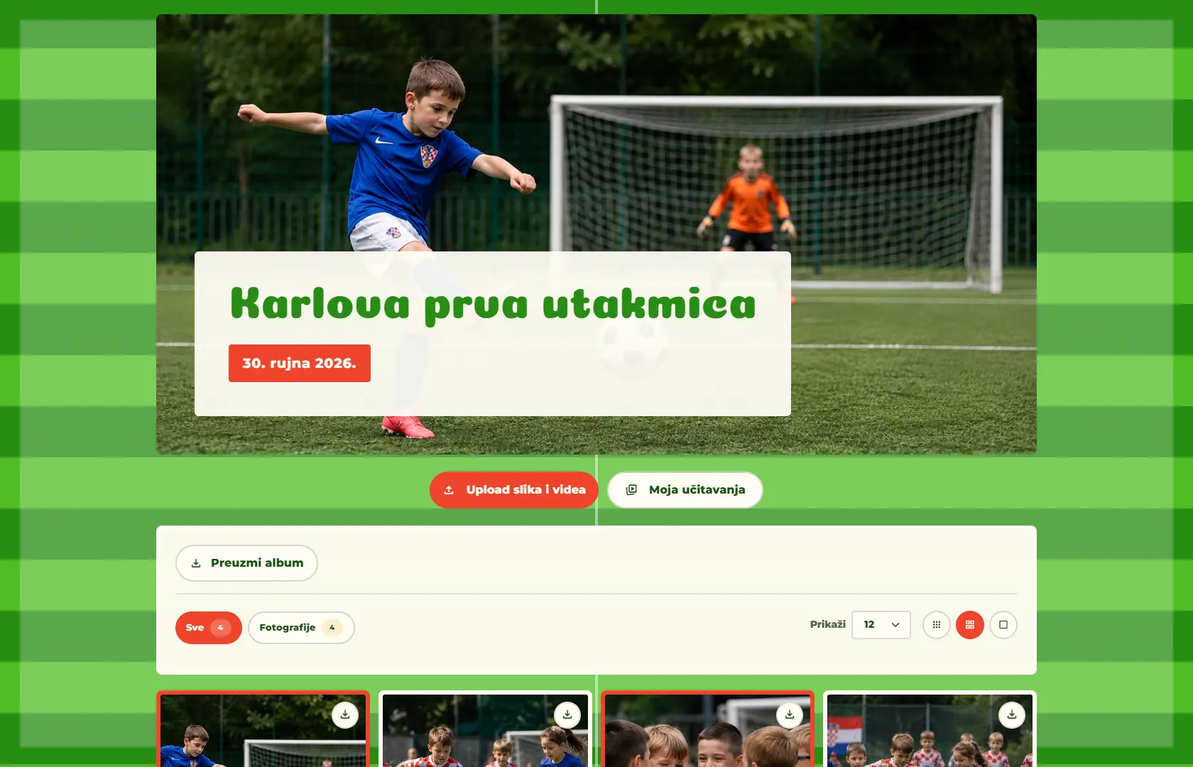 Rođendan predložak Sportski za Veseljko QR galeriju
