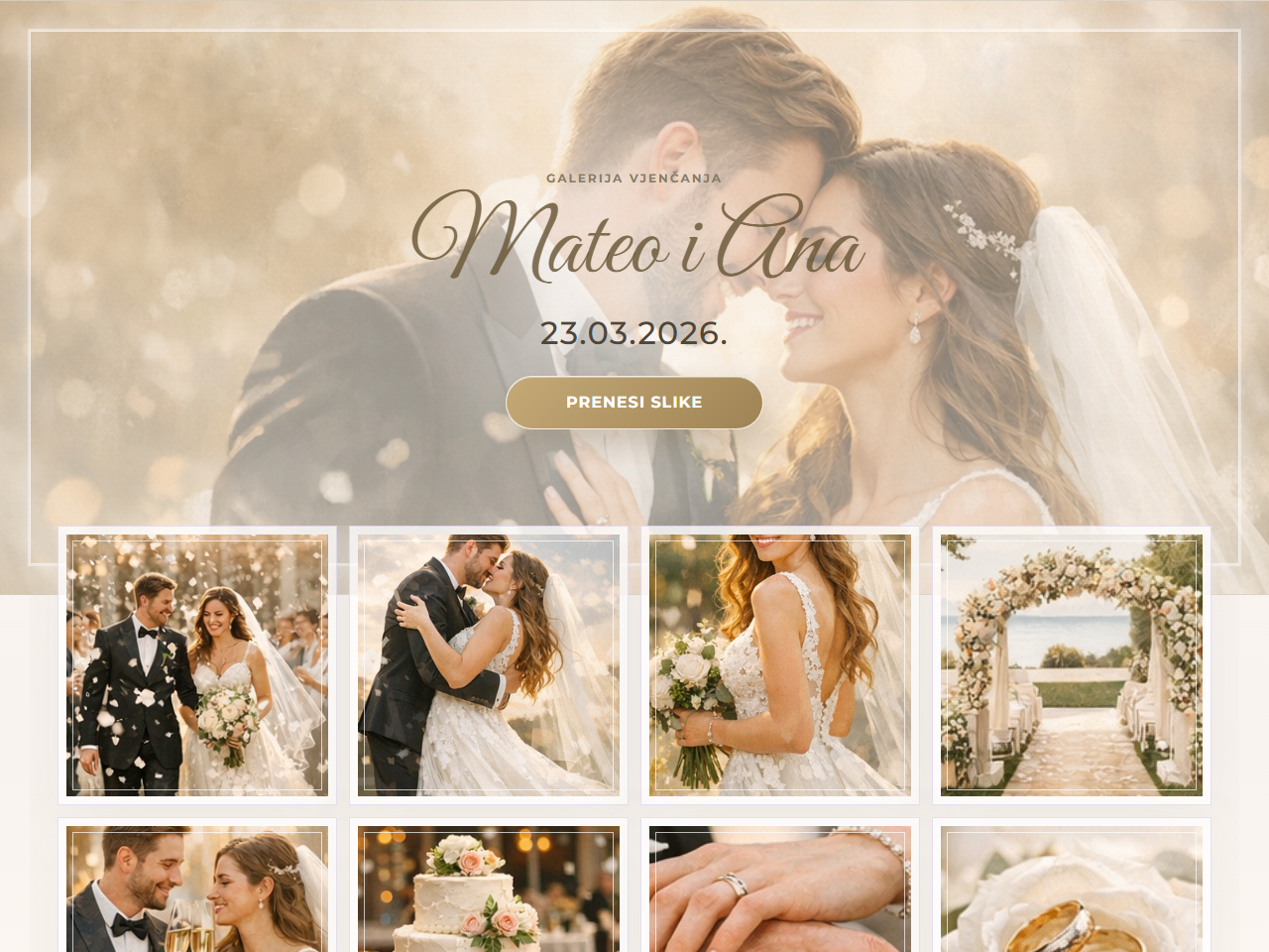 Elegantno vjenčanje predložak