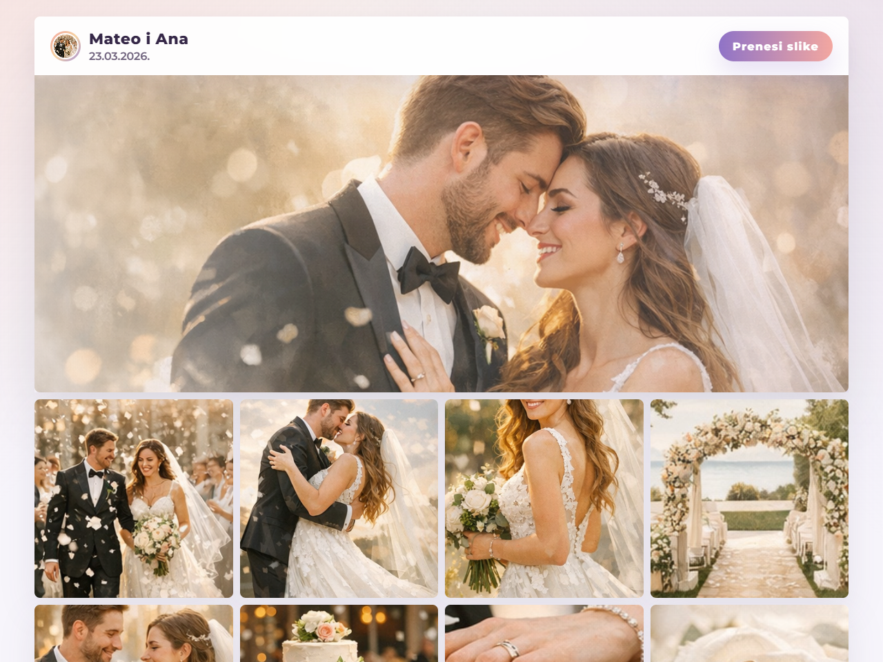 Influencersko vjenčanje predložak
