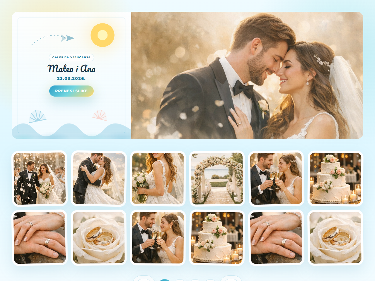 Morsko vjenčanje predložak